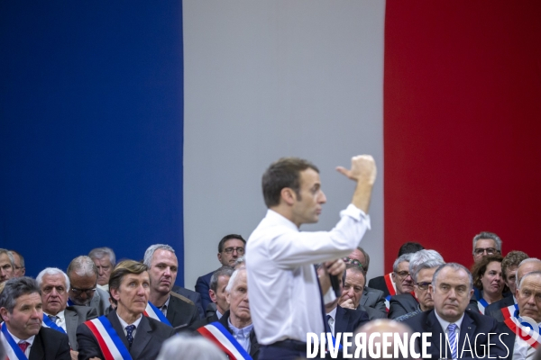 Emmanuel Macron : Grand Débat à Souillac , Lot