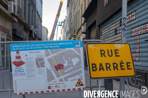 Déconstruction Rue de la Palud à Marseille