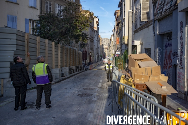 La rue d Aubagne à MArseille, 3 mois après le drame