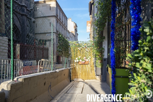 La rue d Aubagne à MArseille, 3 mois après le drame