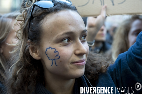 Manifestaion des lycéens ey des étudiants pour le climat