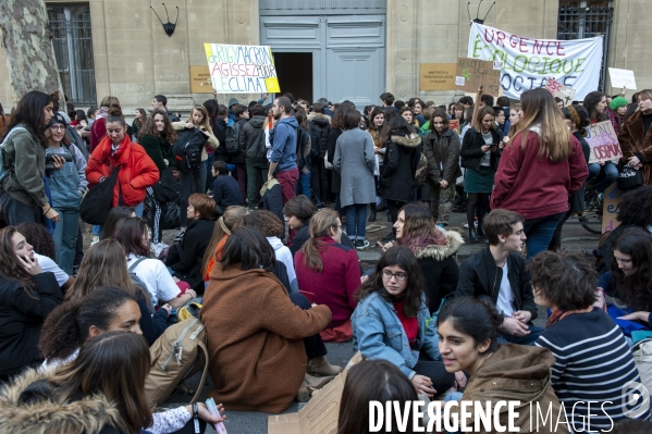 Manifestaion des lycéens ey des étudiants pour le climat