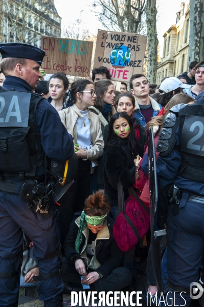 Manifestaion des lycéens ey des étudiants pour le climat