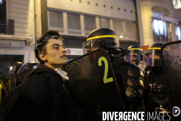 Gilets Jaunes Paris Acte 14. French yellow vests (Gilets jaunes) Protest Paris. .