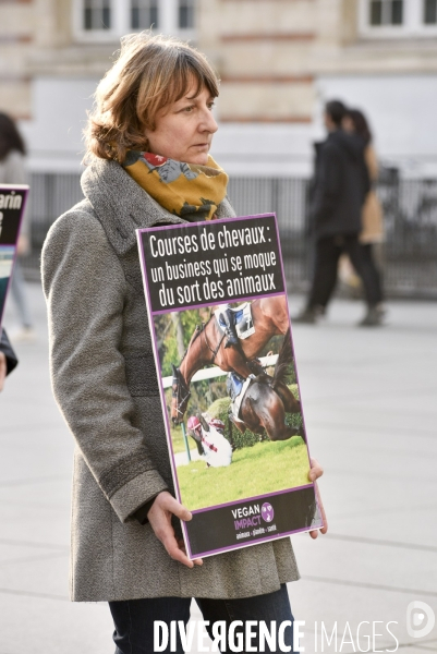 Action cause animale. Happening vegan Impact. Animals rights