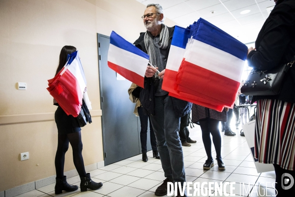 Meeting de Marine LE PEN pour les élections européennes.