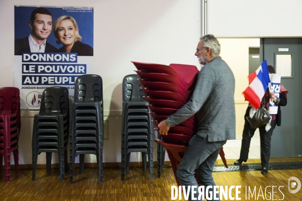 Meeting de Marine LE PEN pour les élections européennes.