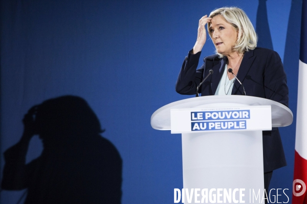 Meeting de Marine LE PEN pour les élections européennes.