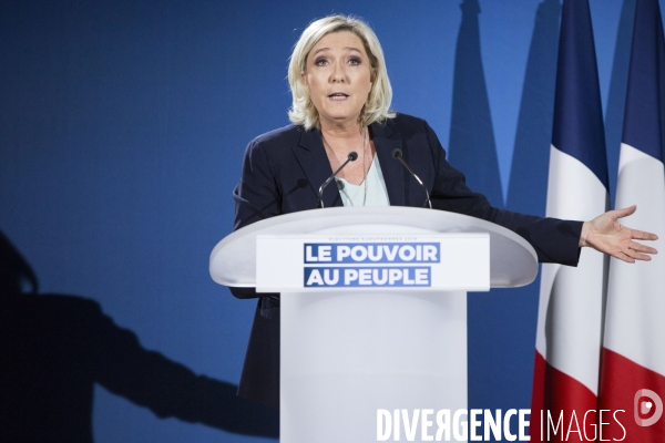 Meeting de Marine LE PEN pour les élections européennes.