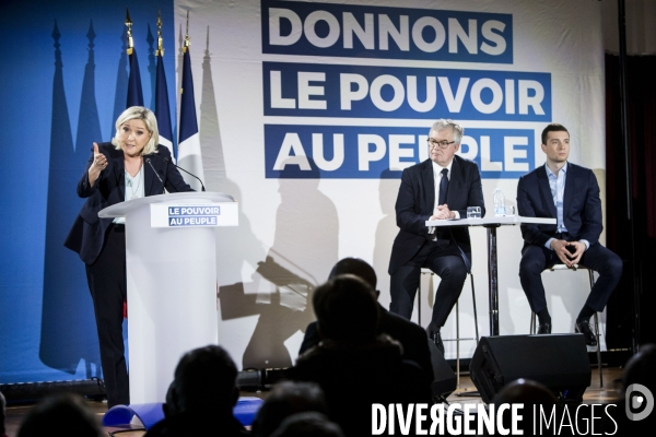 Meeting de Marine LE PEN pour les élections européennes.