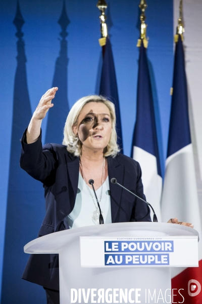 Meeting de Marine LE PEN pour les élections européennes.