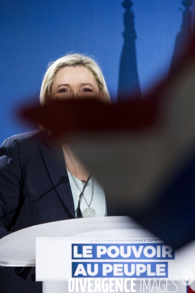 Meeting de Marine LE PEN pour les élections européennes.