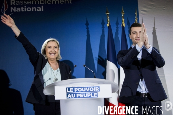 Meeting de Marine LE PEN pour les élections européennes.