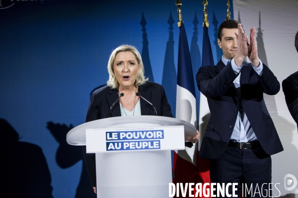 Meeting de Marine LE PEN pour les élections européennes.