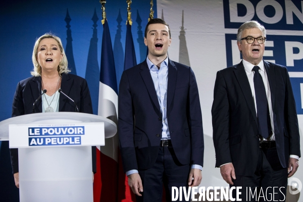 Meeting de Marine LE PEN pour les élections européennes.