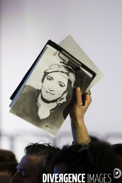 Meeting de Marine LE PEN pour les élections européennes.