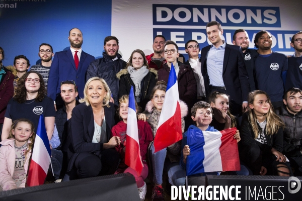 Meeting de Marine LE PEN pour les élections européennes.