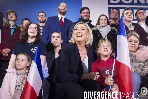 Meeting de Marine LE PEN pour les élections européennes.