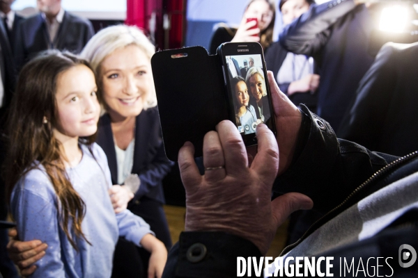 Meeting de Marine LE PEN pour les élections européennes.