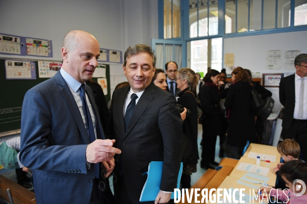 Déplacement de Jean Michel BLANQUER dans une école maternelle