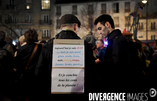 Manifestation contre l antisémitisme à Ménilmontant