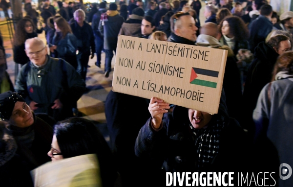 Manifestation contre l antisémitisme à Ménilmontant