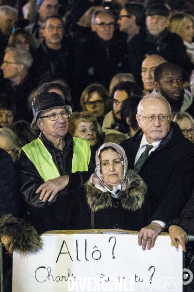 Rassemblement contre l antisémitisme à Paris.