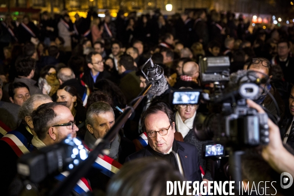 Rassemblement contre l antisémitisme à Paris.