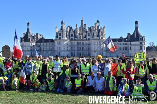 Les gilets jaunes au château de Chambord