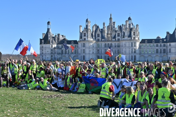 Les gilets jaunes au château de Chambord