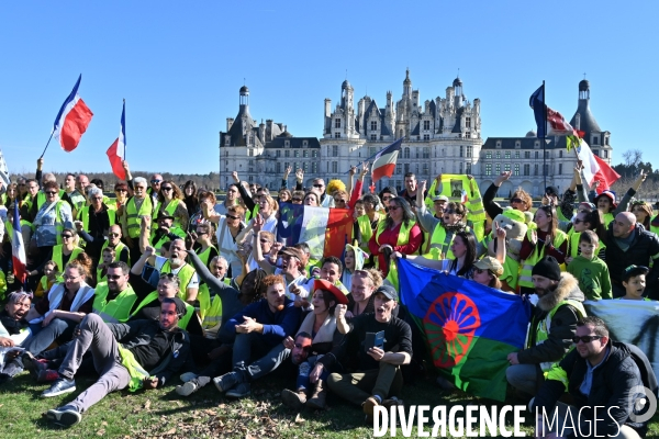 Les gilets jaunes au château de Chambord