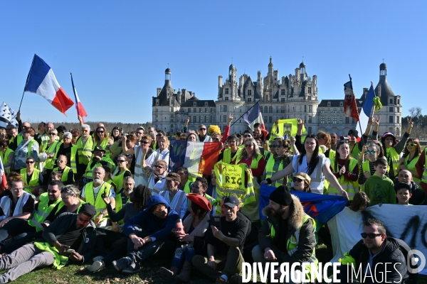 Les gilets jaunes au château de Chambord