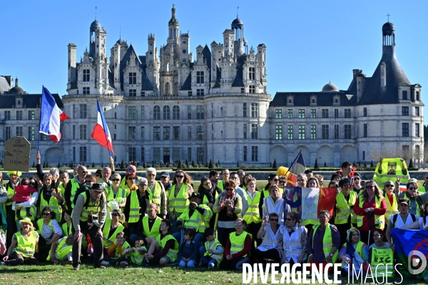 Les gilets jaunes au château de Chambord