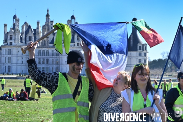 Les gilets jaunes au château de Chambord