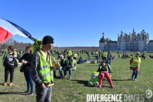 Les gilets jaunes au château de Chambord