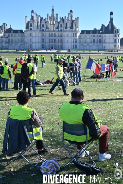 Les gilets jaunes au château de Chambord