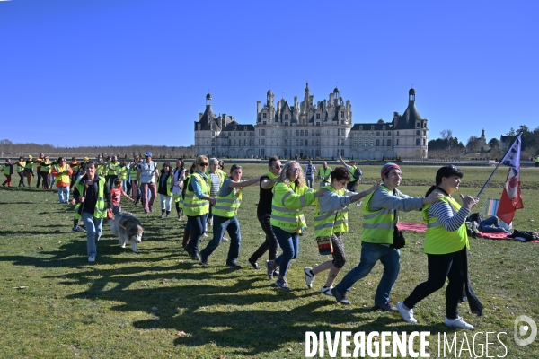 Les gilets jaunes au château de Chambord