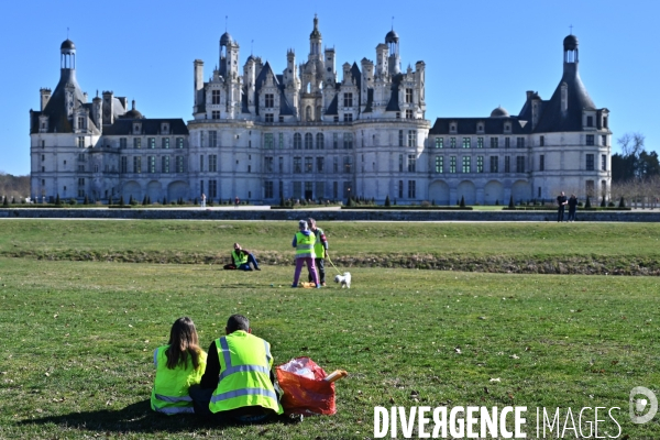 Les gilets jaunes au château de Chambord