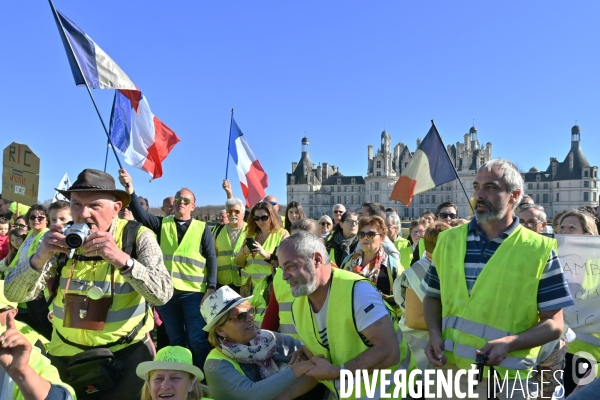 Les gilets jaunes au château de Chambord