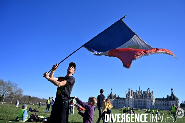 Les gilets jaunes au château de Chambord
