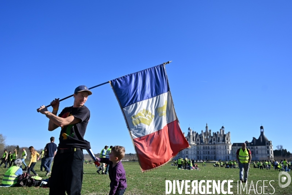 Les gilets jaunes au château de Chambord