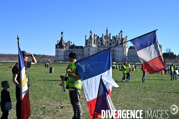 Les gilets jaunes au château de Chambord