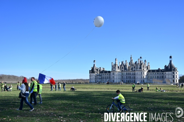 Les gilets jaunes au château de Chambord