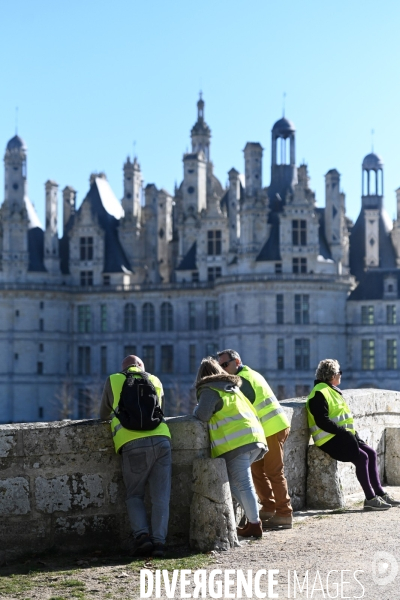 Les gilets jaunes au château de Chambord