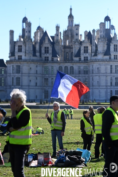 Les gilets jaunes au château de Chambord