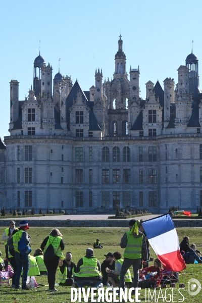 Les gilets jaunes au château de Chambord