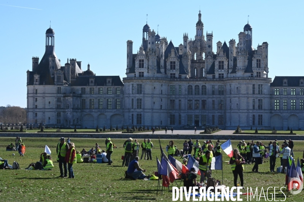 Les gilets jaunes au château de Chambord