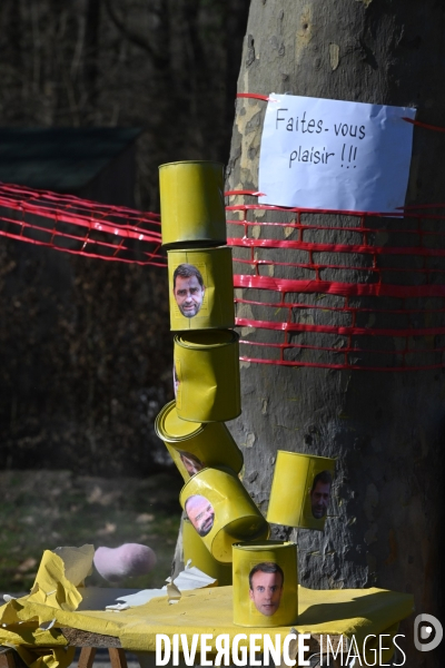 Les gilets jaunes au château de Chambord