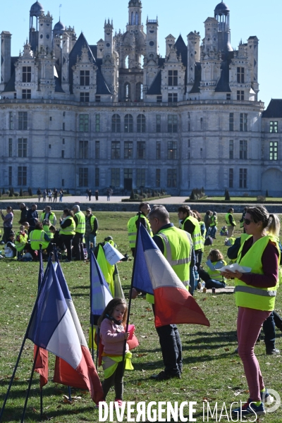 Les gilets jaunes au château de Chambord