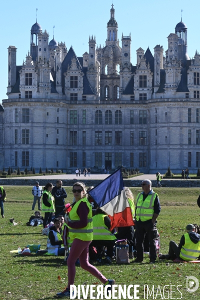 Les gilets jaunes au château de Chambord